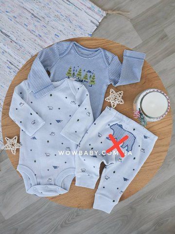 Костюм 2в1 блакитний з ведмедиками від Картерс 0003011 фото